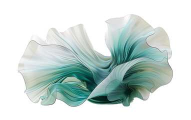 a poetic marriage of mint green and seafoam blue abstract shape - obrazy, fototapety, plakaty