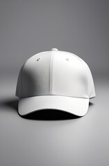 mockup white cap on a gray background