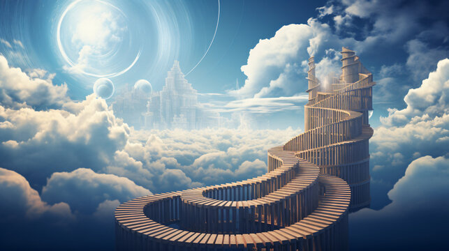 Stairs in sky