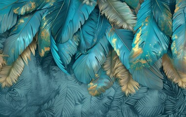 blue and yellow macaw feathers