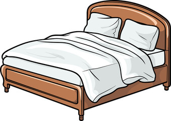 Bed clipart design illustration