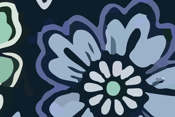 Watercolors and various flowers, tigers, chrysanthemums, are beautiful