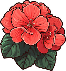 Begonia flower clipart design illustration