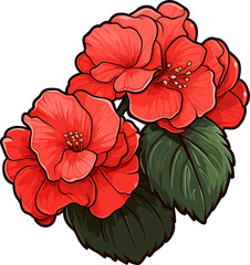 Begonia flower clipart design illustration