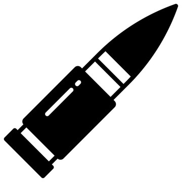 Bullet Glyph And Line Vector Illustration