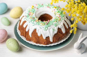Easter Bundt Cake with Easter Eggs