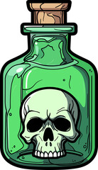 Poison bottle clipart design illustration