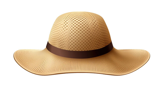 straw hat isolated on transparent background