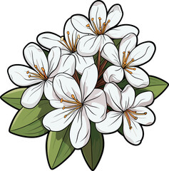 Beautiful flower clipart design illustration