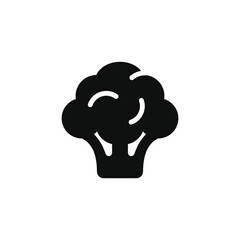 Broccoli icon isolated on transparent background
