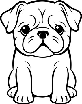 Bulldog design clipart design illustration