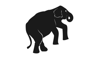 Happy elephant dancing illustration design vector