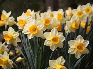 Daffodils are known for blooming in early to late spring, depending on the variety and local climate conditions. AI Generated