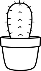 Cute cactus clipart design illustration