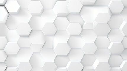 3D futuristic honeycomb mosaic on a white background.