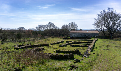 Fototapeta na wymiar Archaeological site of Santa Marta de Lucenza. Cualedro, Ourense, Spain.