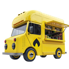 Isolated Food Truck Zone Alert on Transparent Background, PNG, Generative Ai