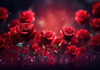 A collection of fresh red roses arranged neatly on a table in a bright room.