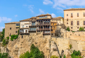Hanging houses in the city of Cuenca. Castile la Mancha, Spain.