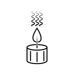 Aroma candles line  icon vector. Linear symbols on a white background.