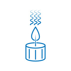 Aroma candles line  icon vector. Linear symbols on a white background.