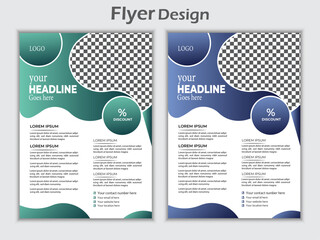 Modern vector brochure template flyer design vector template.