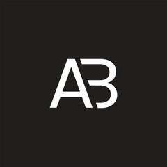AB Letter Logo, Monogram, alphabetic Initials Letter symbols