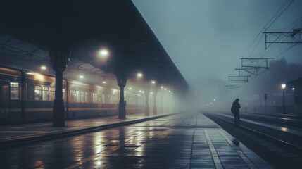 Train station background