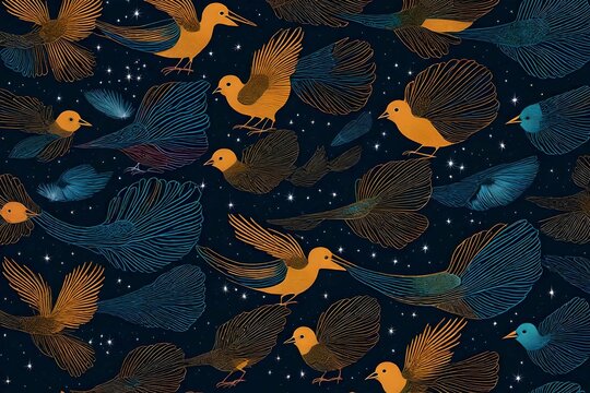 Pattern with birds