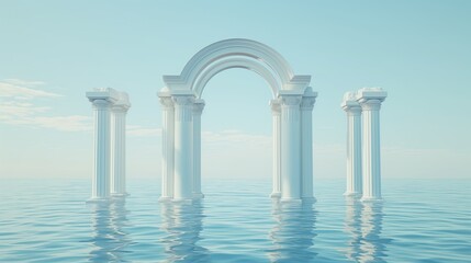 columns in the sea
