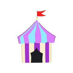 carnival circus tent cartoon vector illustration