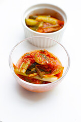Kimchi korea food, cucumber kimchi