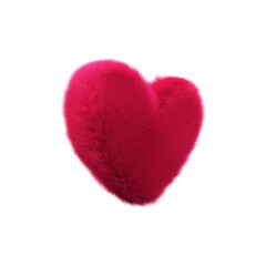 romantic valentines love heart 3d fluffy fuzzy object