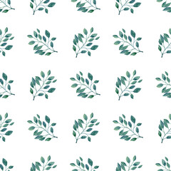 
Seamless watercolor floral pattern. Hand-drawn illustration
