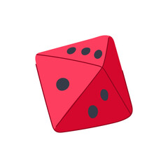 roll dice cartoon vector illustration