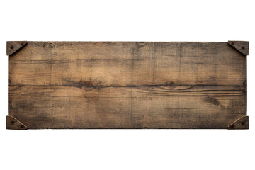 Wooden banner isolated on transparent background Generative Ai