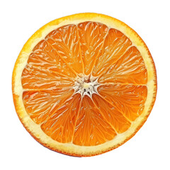 sliced orange isolated on transparent background, element remove background, element for design