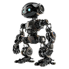 3D Robotics on Transparent Background, PNG, Generative Ai