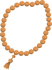 Rosary beads isolated muslim prayer tasbih sketch