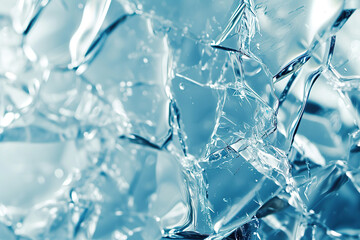 close up macro image of a broken ice surface Generative AI