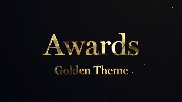 Gold Awards Titles Cinematic Trailer - Prestigious Golden Ceremony 3D Text Effect