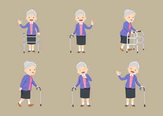 Elderly people old women characters 008