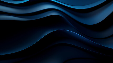 Beautiful luxury 3D modern abstract neon dark blue background composed of waves with light digital effect.