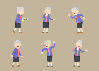 Elderly people old women characters 004