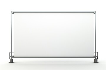 Billboard sign with electric installation empty banner white background Generative Ai