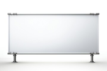 Obraz premium Billboard sign with electric installation empty banner white background Generative Ai