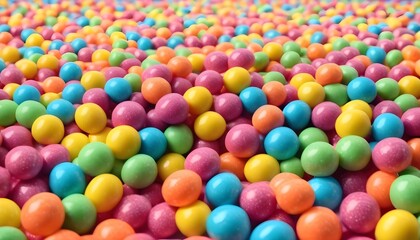 Multitude of colorful sucker hard sugar candies background