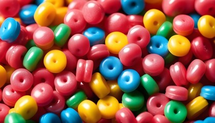 Fototapeta na wymiar Colorful sucker hard sugar puffy candies 