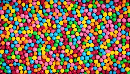 Fototapeta na wymiar Aerial view of a variety of color sucker hard sugar candies background