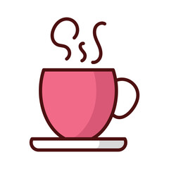 Coffee icon vector stock illustration.